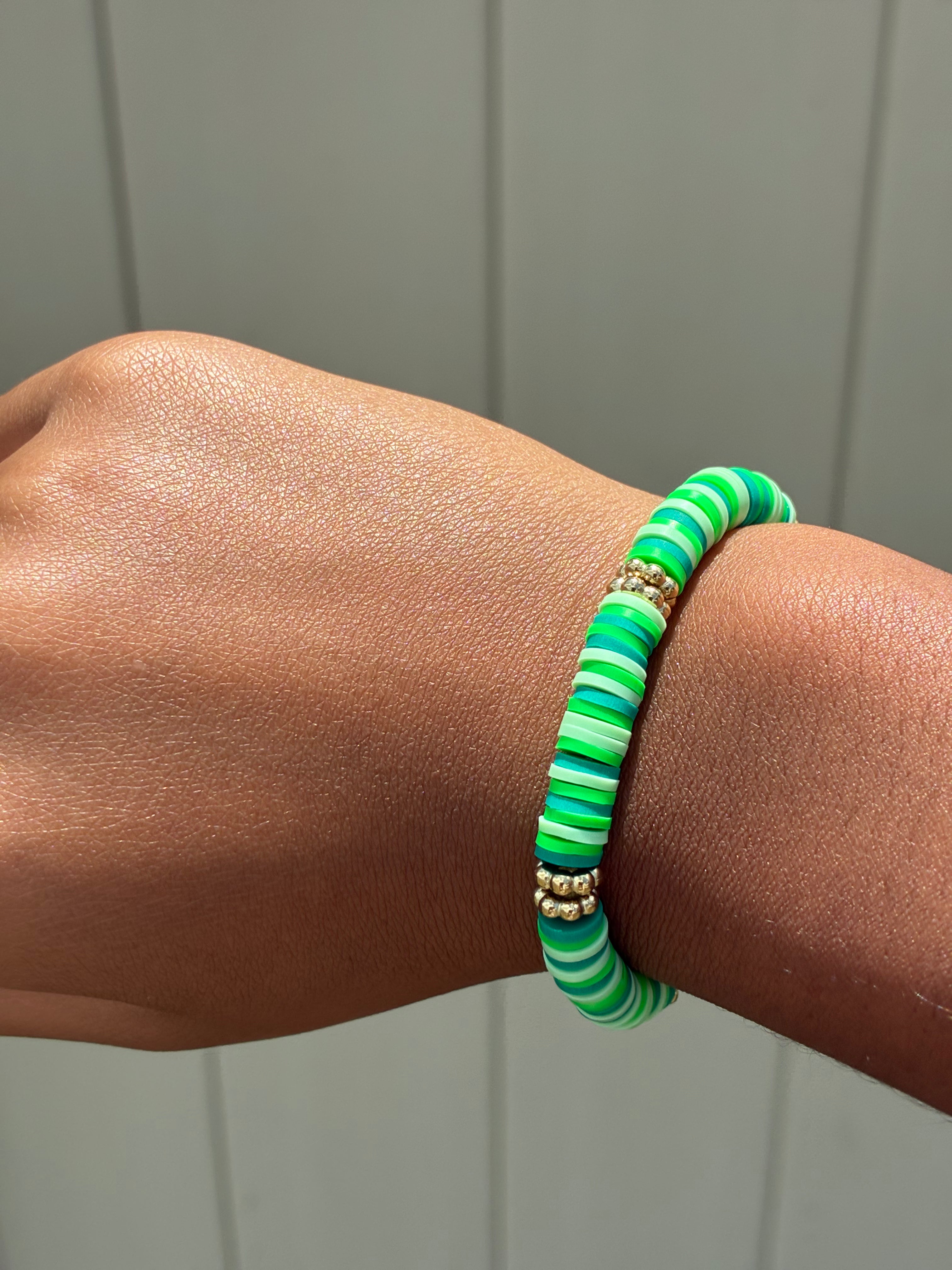clay beaded bracelet