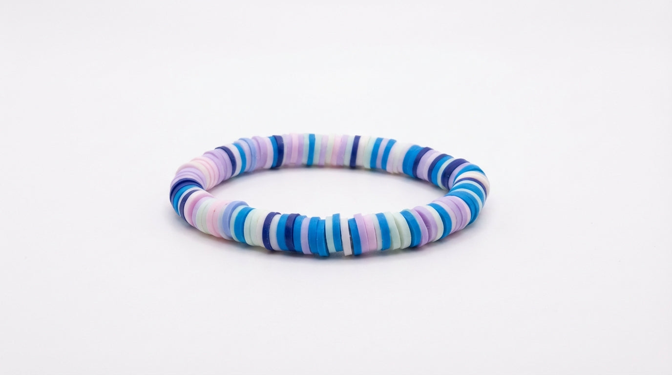 clay beaded bracelet